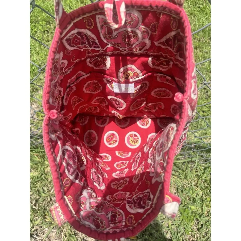 Vera Bradley Rosy Poises Shoulder Bag‎ Quilted Coastal Grandma Cottagecore Retro